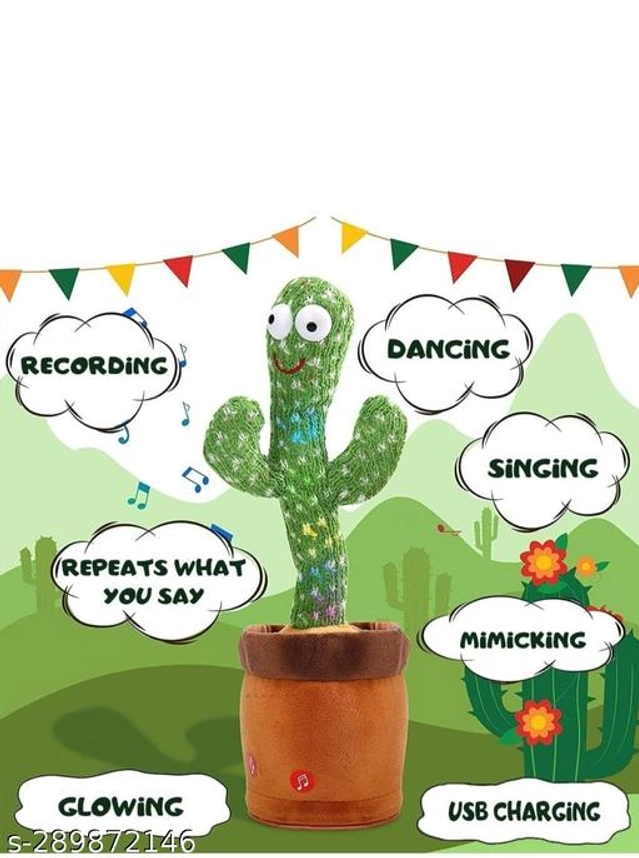 Dancing Musical Cactus Toy for Kids (Green)