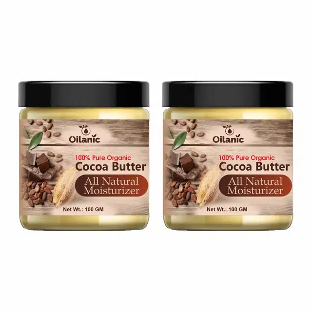 Organic Cocoa Butter Moisturizer (Pack of 2, 100 g)