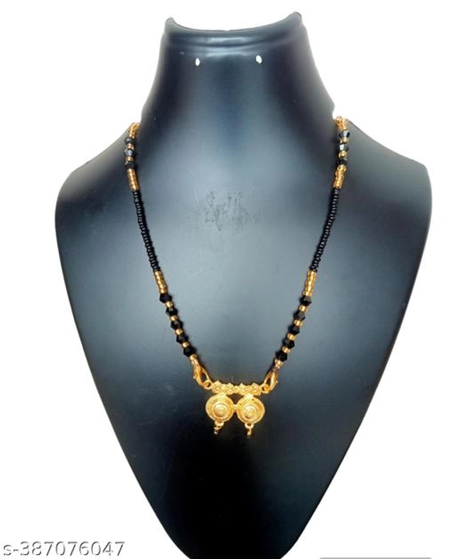 Alloy Mangalsutra for Women (Black & Gold)