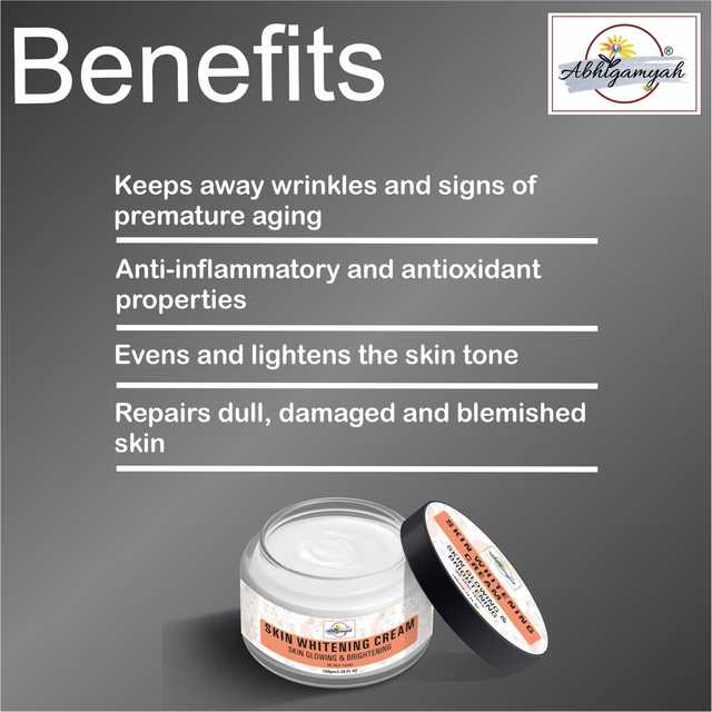 Abhigamyah Skin Whitening And Brightening Face Cream For All Skin Types And Helps Reduce Dark Spots, Blemishes, And Pigmentation (100 g, Pack Of 2) (A-943)