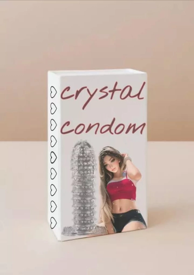 Rubber Crystal Extra Dotted Condom (Transparent)