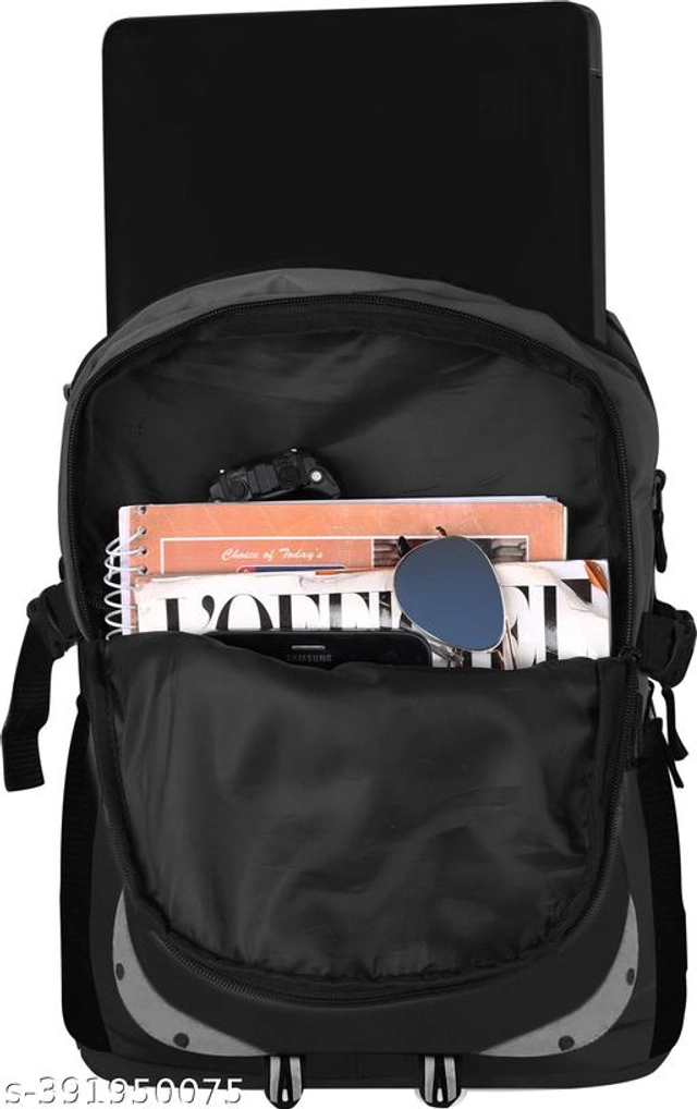 Polyester Backpack for Kids (Black, 35 L)