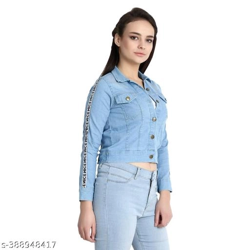 Denim Jacket for Women (Blue, XL)