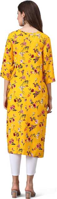 Women Crepe Printed Kurta (Pack Of 3) (Multicolor, XXL) (SD-572)