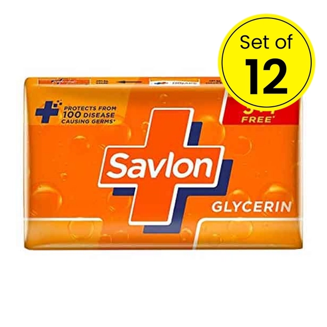 Savlon Glycerine Soap 40 g (Pack of 4X3 Pc) =12Pcs)