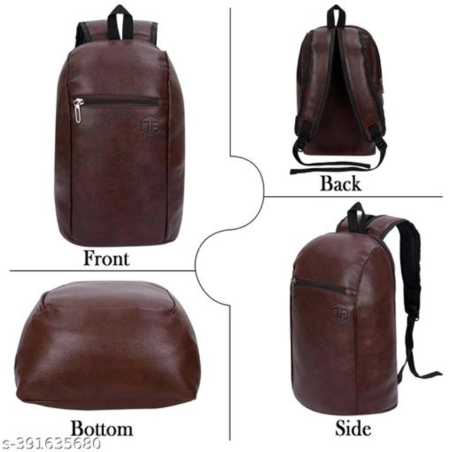 Polyester Backpack for Kids (Dark Brown, 21 L)