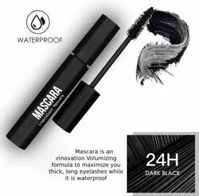 Volumising and Insta Dry Super Matte Mascara Liquid (Black)