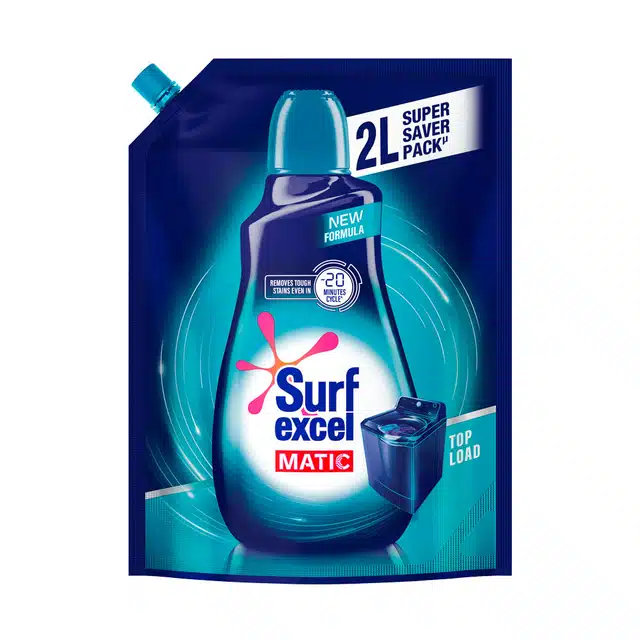 Surf Excel Matic Liquid Detergent Top Load Pouch 2 L