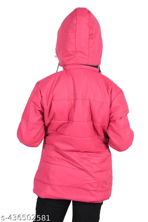 Nylon Jacket for Girls (Pink, 1-2 Years)