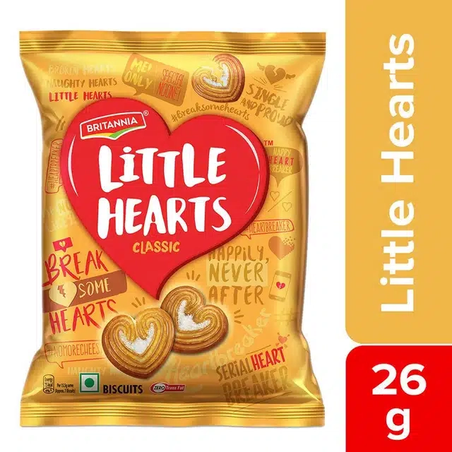 Britannia Little Hearts Classic Biscuits 14X26 g (Pack Of 14)