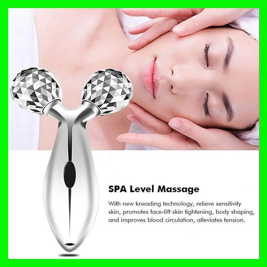 3D Face Massage Roller (Silver)