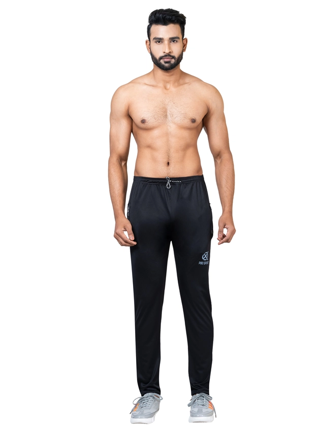 Polyester Solid Trackpant for Men (Black, XS)