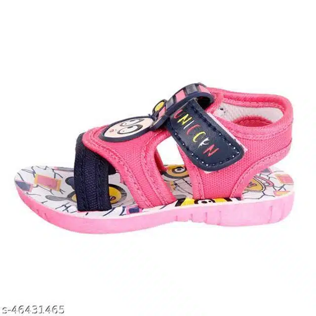 Velcro Sandals for Infants (Pink & Navy Blue, 6-9 Months)