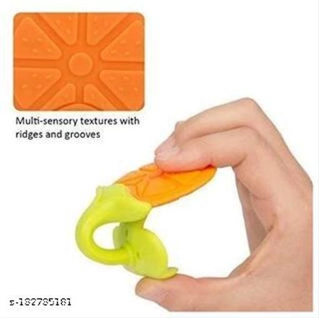 Silicone Teether for Baby (Pink & Green)