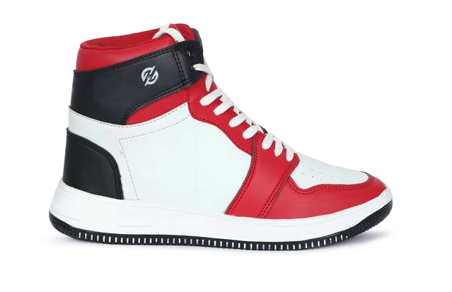 Boots for Men (White & Red, 6)