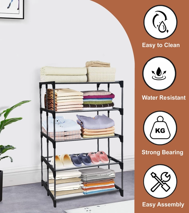 5 Layers Book Shelf (Black)