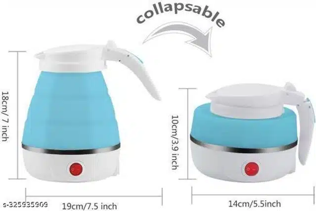 Electric Folding Kettle (Blue, 600 ml)