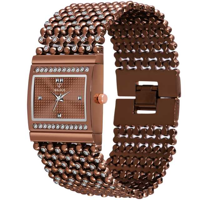 Walrus Alloy Women Analog Wrist Watch (Brown) (RC-242)