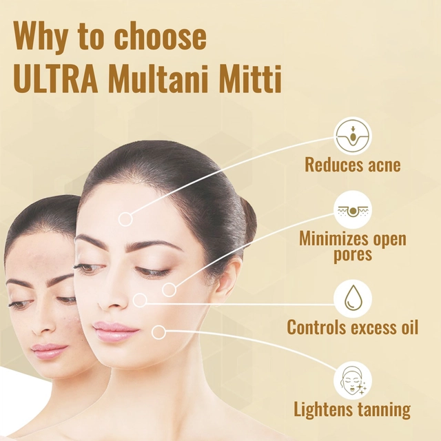 Natural Multani Mitti Face Pack for Clear & Glowing Skin (100 g)