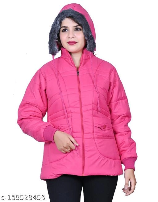 Nylon Jacket for Women (Pink, L)