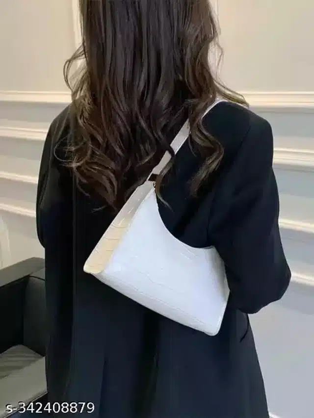 PU Hand Bag for Women (White)