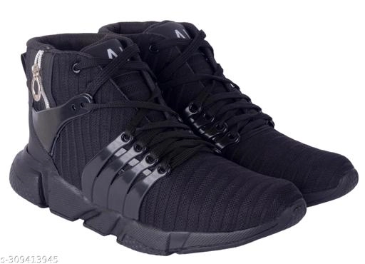 Sports Shoes for Men (Black, 8)