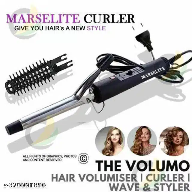 Plastic Hair Roller & Curler (Black)