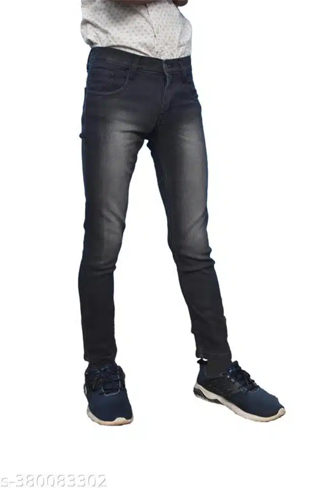 Jeans for Boys (Grey, 8-9 Years)