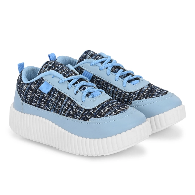 Casual Shoes for Women (Blue & White, 4)