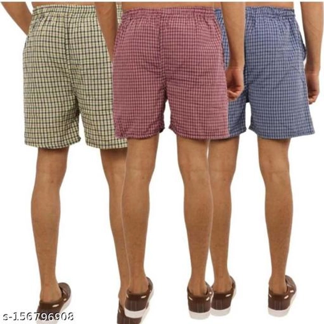 Cotton Shorts for Mens (Multicolor, 28) (Pack of 3)