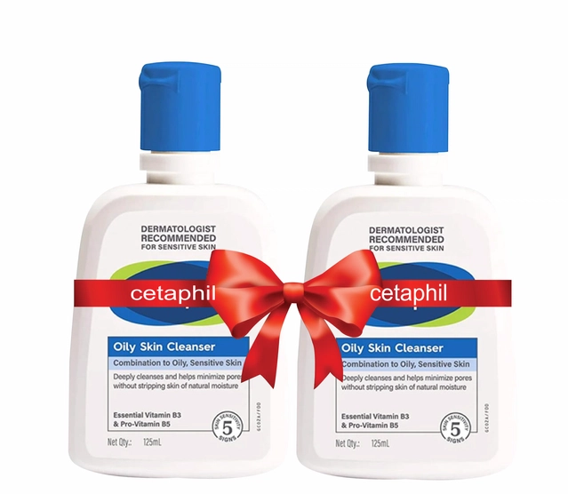 Cetaphil Oily Skin Cleanser (125 ml, Pack of 2)