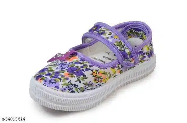 Casual Shoes for Girls (Purple & White, 18-24 Months)