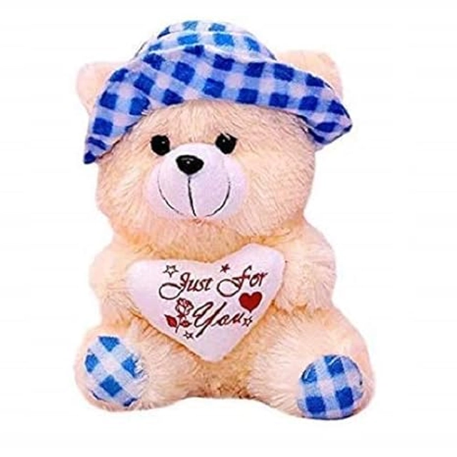 RK LOVELY Multi Cap Stuffed Teddy (Cream Color ,30cm, Pack of 2 )