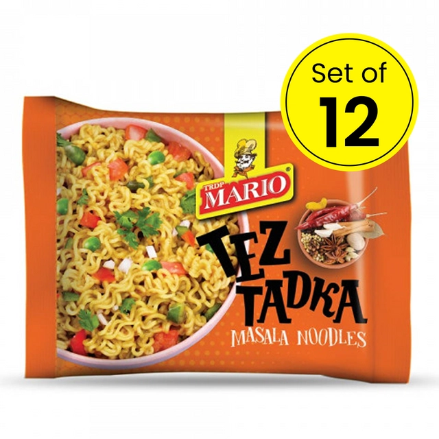 Mario Tej Tadka Masala Noodles 12X85 g (Pack of 12)