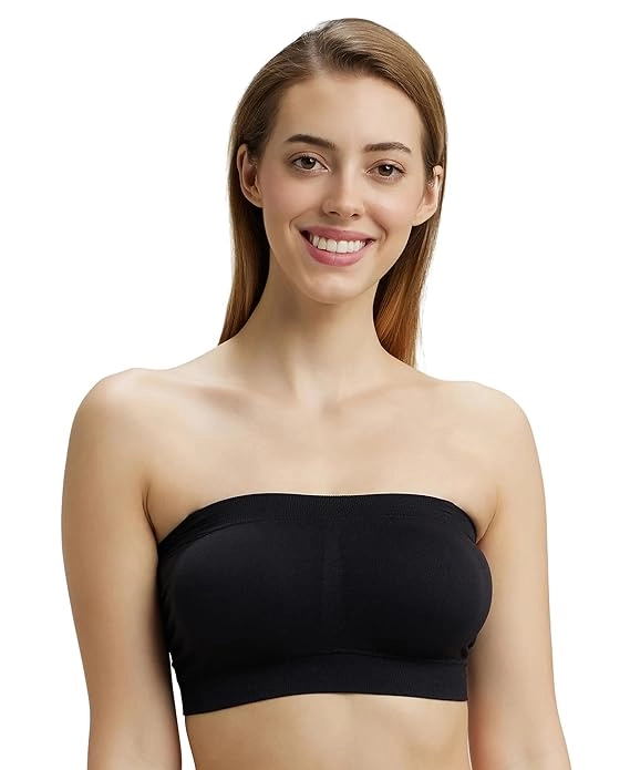 Cotton Padded Bra for Women (Black, Free Size)