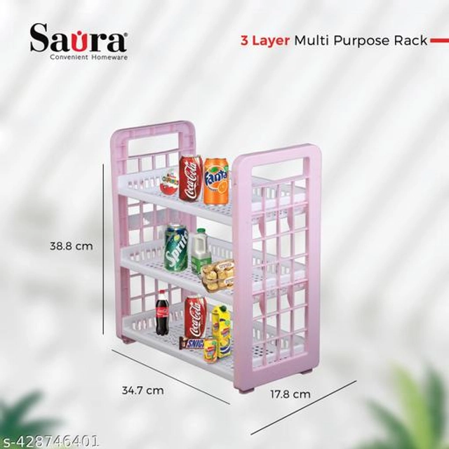 Plastic Multipurpose Storage Rack (Multicolor)