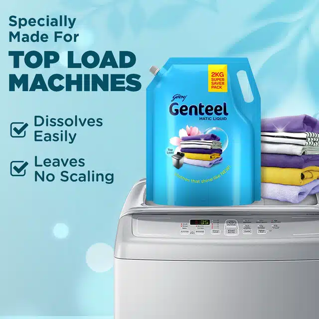 Godrej Genteel Matic Liquid Detergent For Top Load - 2 Kg