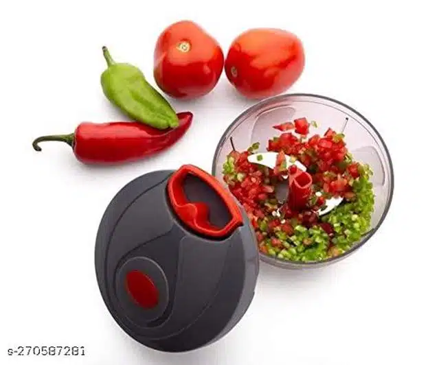 Manual Vegetable Chopper with Masher (Multicolor, Set of 2)