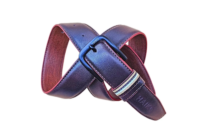 Faux Leather Formal Belt for Men (Brown, 26)