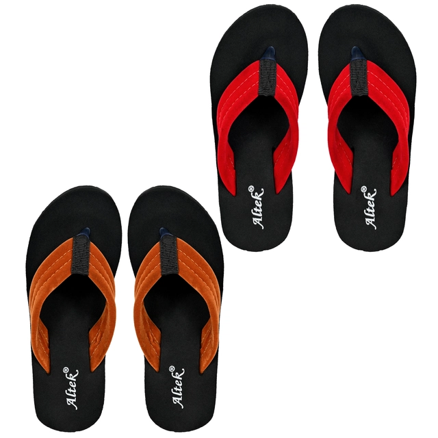 Flip-Flops for Women (Multicolor, 3) (Pack of 2)