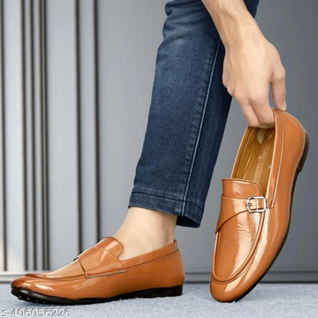 Loafers for Men (Tan, 6)