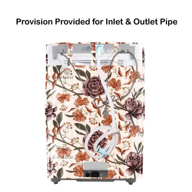 E Retailer Polyester Front Load Washing Machine Cover For 5kg to 8kg (Brown, 23x23x35) (E-225)