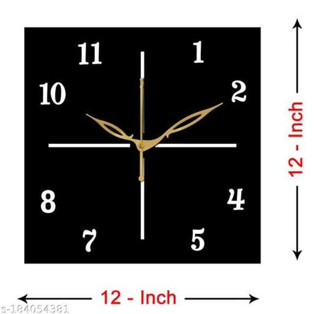 Wooden Wall Clock (Black)