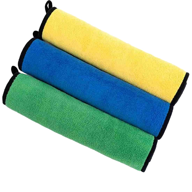 Neekshaa Microfiber Towel (Multicolor, 40x40 cm, Pack of 3)