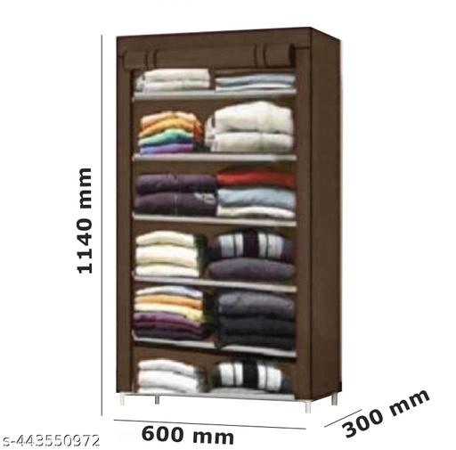 Metal 6 Layer Collapsible Multipurpose Rack (Brown)