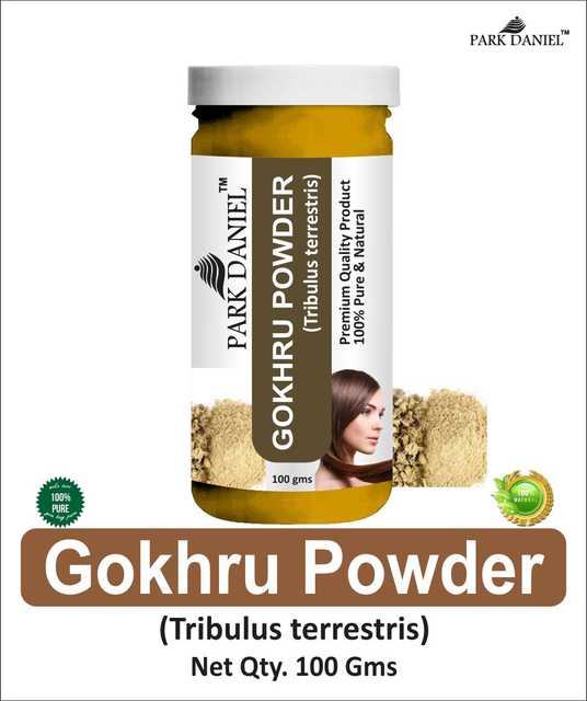 Park Daniel 100% Pure & Natural gokhru Powder & Activated Charcoal Powder (Pack Of 2, 100 g) (SE-421)