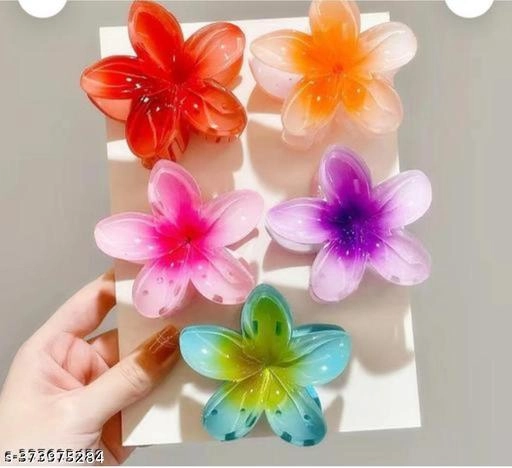 Plastic Hair Clips for Women (Multicolor, Pack of 2)