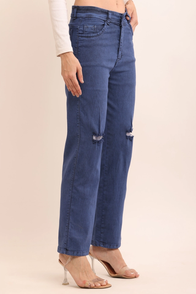 Denim Mid Rise Jeans for Women (Navy Blue, 30)