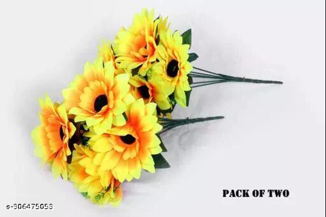 Plastic Artificial Flower (Multicolor, Pack of 2)