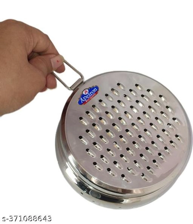 Stainless Steel Spill Free Cheese Grater (Silver)